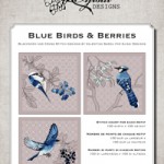 Cross Stitch and Blackwork Designs: Blue Birds & Berries