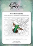 Blackwork and Cross Stitch Design: Hummingbird