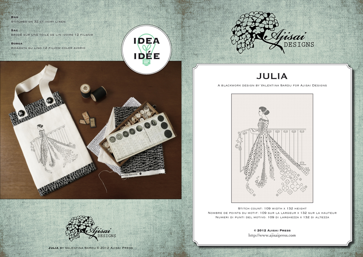 JULIA - blackwork chart by ajisai designs JULIA - blackwork chart by ajisai designs