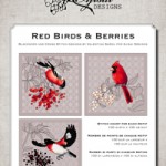 Cross Stitch and Blackwork Designs: Red Birds & Berries