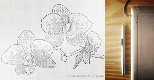 Birth of a design: Blackwork orchids