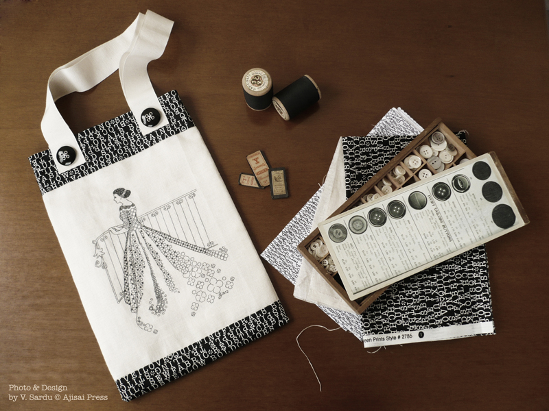 Julia - blackwork chart by Ajisai - bag photo2