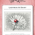 Blackwork and Cross Stitch Design: Ladybug & Daisy